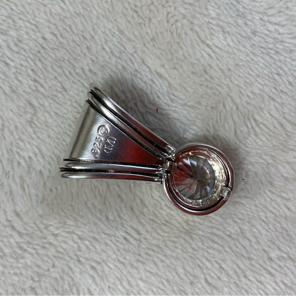 Sterling Silver 925 CZ Pendant - Picture 2 of 5